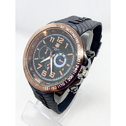 Часы мужские наручные Carrera GMT BMW Clockhouse Черные с бронзой (IBW878B)