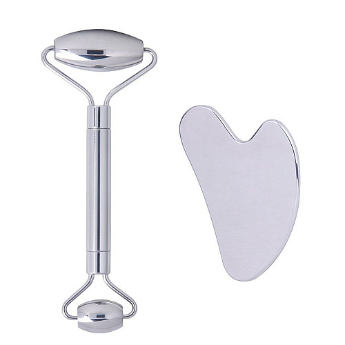 Набор массажеров для лица No Brand Ролер и скребок для лица