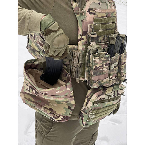 Плитоноска без плит з підсумками No Brand KR Cordura 1000D One Size Мультикам (1724442970)