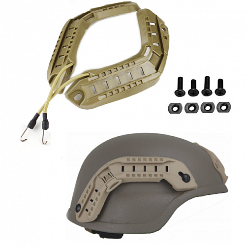 Рейкове кріплення на шолом каску GoPro FAST 18x6.3x5 см Койот (1726650413)