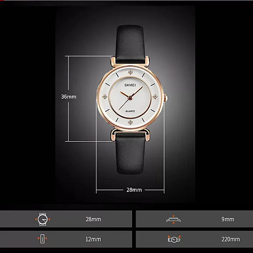 Женские классические часы Skmei 1330 Черный