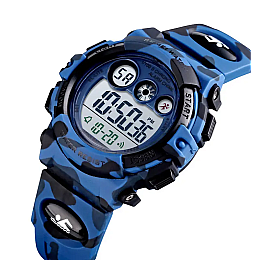Детские спортивные часы Skmei 1547 Kids Синий камуфляж