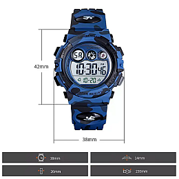 Детские спортивные часы Skmei 1547 Kids Синий камуфляж