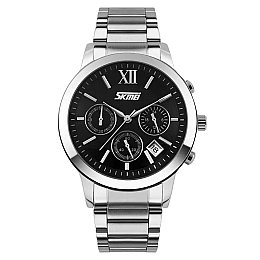 Мужские наручные часы Skmei Tandem 9097 Серебристый