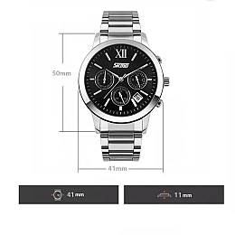 Мужские наручные часы Skmei Tandem 9097 Серебристый