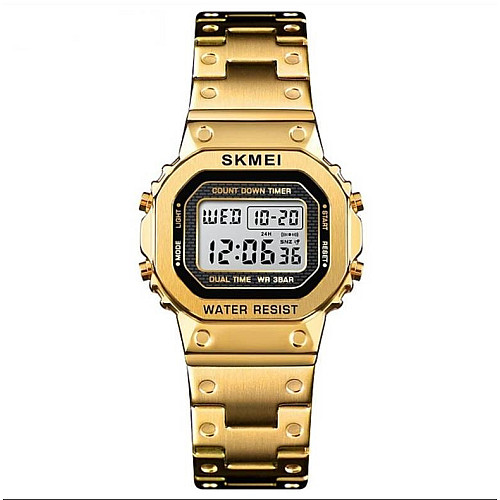 Мужские наручные часы Skmei 1456 Singapore Золотистый