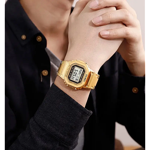 Мужские наручные часы Skmei 1456 Singapore Золотистый