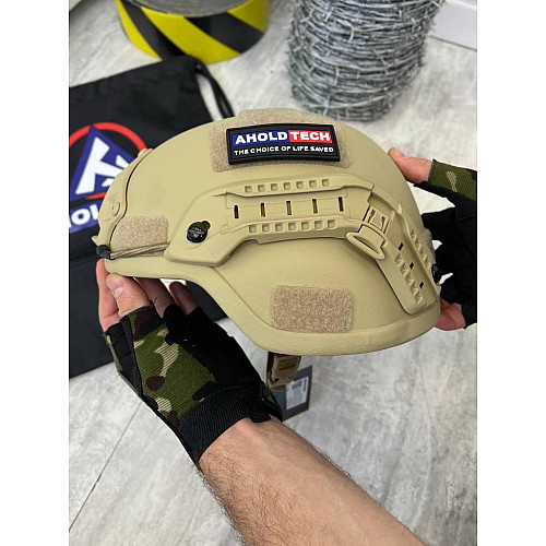 Тактичний шолом Tech F-S02 Ahold Revixun 3А Універсальний Койот