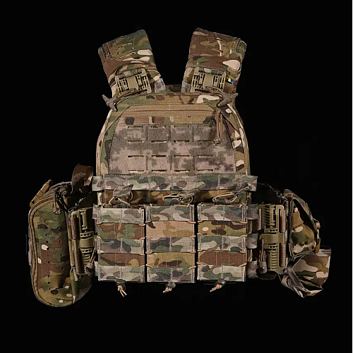 Плитоноска без плит з підсумками No Brand М6 One Size Мультикам (1833758524)