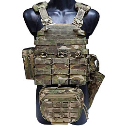 Плитоноска без плит з підсумками No Brand М6 One Size Мультикам (1833862514)