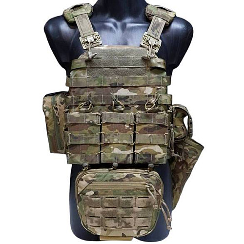 Плитоноска без плит з підсумками No Brand М6 One Size Мультикам (1833862514)