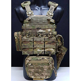 Плитоноска без плит з підсумками No Brand М6 One Size Мультикам (1833862514)