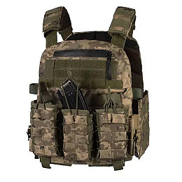 Плитоноска без плит з підсумками No Brand Molle One Size Піксель (1833928577)