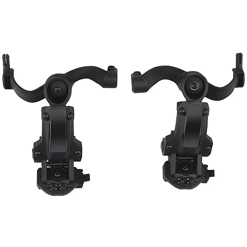 Тактичні активні навушники Earmor М32 + кріплення чебурашка OPS Core Чорний