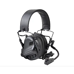 Тактичні активні навушники Earmor М32 + кріплення чебурашка OPS Core Чорний