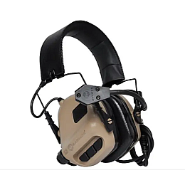 Тактичні активні навушники Earmor М32 + кріплення чебурашка OPS Core Койот