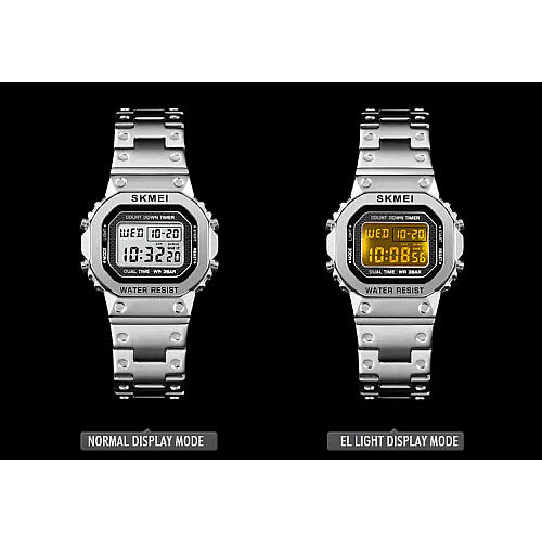 Женские спортивные часы Skmei 1433 Singapore Серебристый