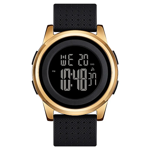 Чоловічі спортивні наручні годинники Skmei 1502 Золотистий