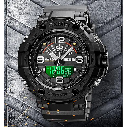 Чоловічі спортивні наручні годинники Skmei 1617 Чорний