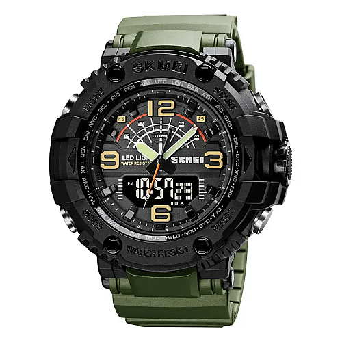 Чоловічі спортивні наручні годинники Skmei 1617 Зелений