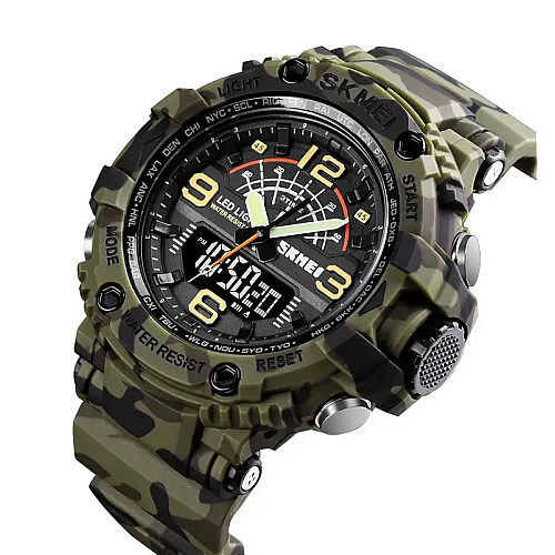 Чоловічі спортивні наручні годинники Skmei 1617 Камуфляж
