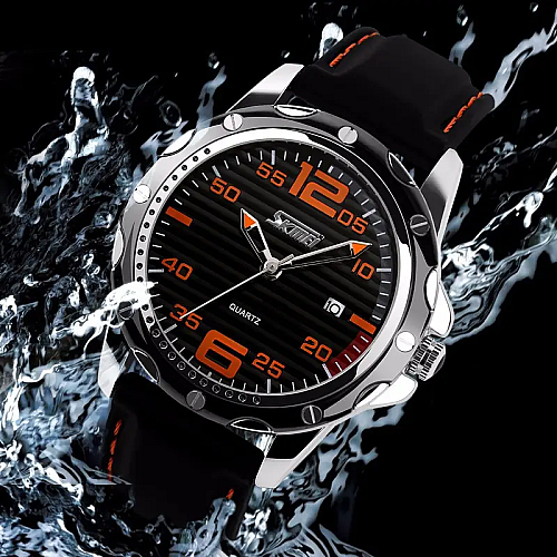 Чоловічі наручні годинники Skmei Robby Steel 0992S Чорний