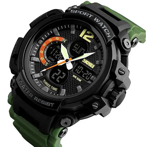 Мужские наручные часы Skmei 1343 Halk Зеленый