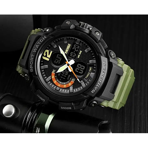 Мужские наручные часы Skmei 1343 Halk Зеленый