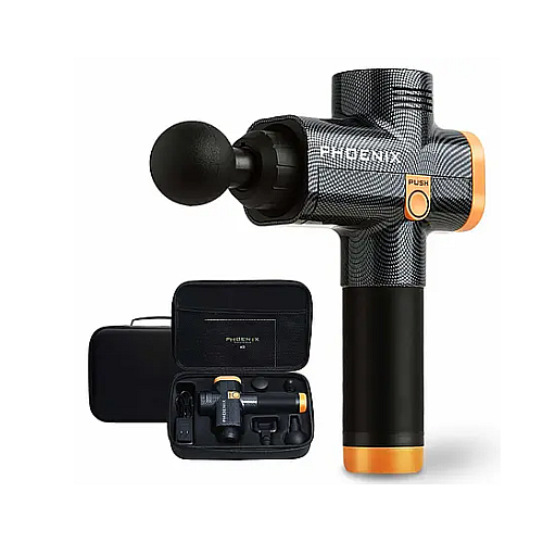 Массажер ударный триггерных точек Phoenix A2 4 насадки Черный (1945388103)