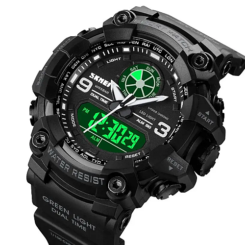 Чоловічі армійські наручні годинники Skmei 1818 Чорний