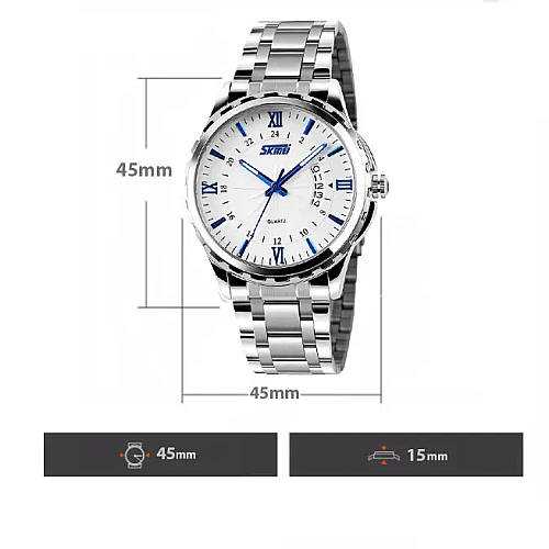 Часы наручные мужские Skmei 9069 Серебристый