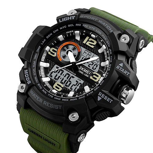 Часы наручные мужские Skmei 1283 Army Зеленый 1283AG (12300-hbr)