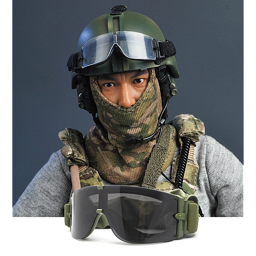 Тактичні захисні окуляри маска Daisy зі змінними лінзами Панорамні незапотівані Олива