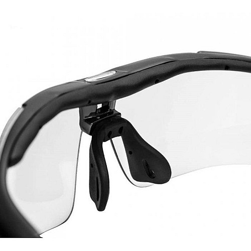 Захисні тактичні спортивні окуляри з поляризацією RockBros black 5 комплектів лінз