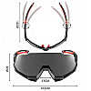 Захисні спортивні окуляри RockBros 10131 червоні 5 лінз поляризація UV400 велоокуляри тактичні