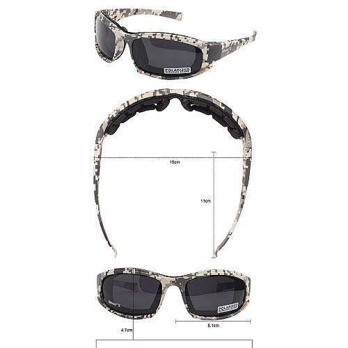 Тактичні захисні окуляри Daisy X7 піксель ударостійкі 4 змінні лінзи