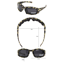 Тактичні захисні окуляри Daisy X7 Камуфляж ударостійкі 4 змінні лінзи