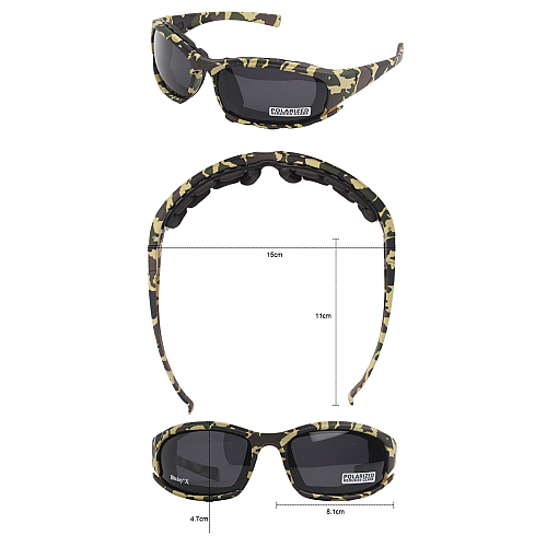 Тактичні захисні окуляри Daisy X7 Камуфляж ударостійкі 4 змінні лінзи