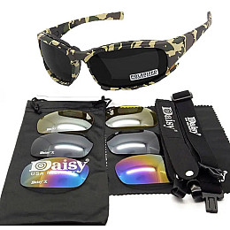 Захисні тактичні окуляри 7 комплектів лінз Daisy X7-X камуфляж товщина лінз 2 мл