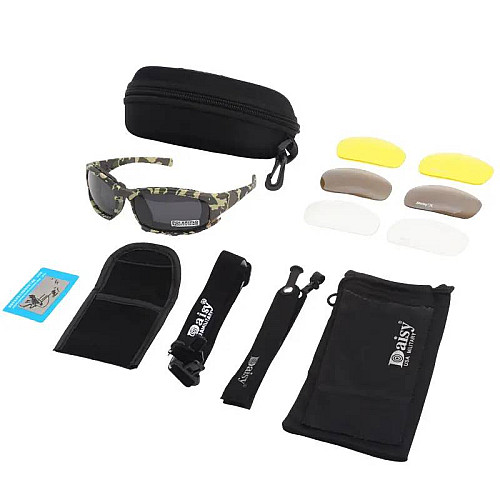 Захисні тактичні окуляри 7 комплектів лінз Daisy X7-X камуфляж товщина лінз 2 мл