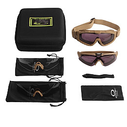 Захисні окуляри та маска 2 в 1 тактичні Si Ballistic M Frame Oakley койот