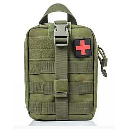 Сумка під аптечку тактична на липучці швидкознімна Solve 20.5x15x10 смОлива D3-MED-01