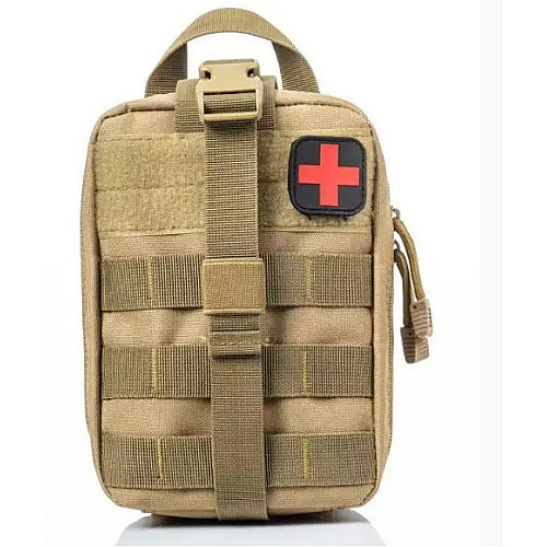 Сумка під аптечку тактична на липучці швидкознімна Solve 20.5x15x10 см Койот D3-MED-02