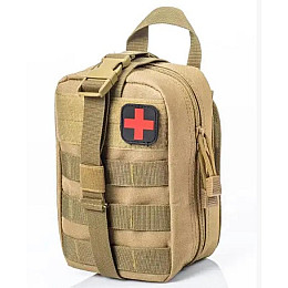Сумка під аптечку тактична на липучці швидкознімна Solve 20.5x15x10 см Койот D3-MED-02
