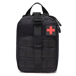 Сумка під аптечку тактична на липучці швидкознімна Solve 20.5x15x10 см Чорний D3-MED-05