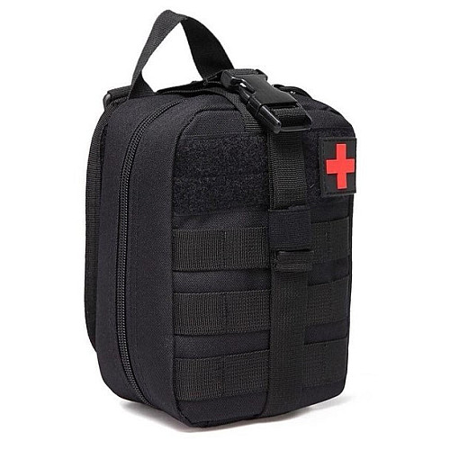 Сумка під аптечку тактична на липучці швидкознімна Solve 20.5x15x10 см Чорний D3-MED-05