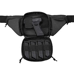 Бананка нагрудная поясная тактическая Черная А201 Solve 43х16х8 см