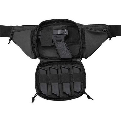 Бананка нагрудна поясна тактична Чорна А201 Solve 43х16х8 см