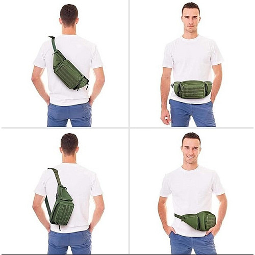 Бананка нагрудная поясная тактическая Олива А203 Solve 43х16х8 см