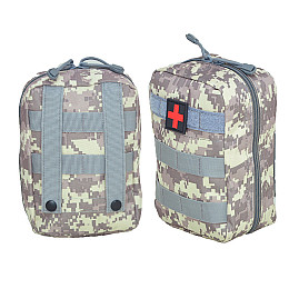 Сумка під аптечку медична тактична Solve 20*15*8 см Сірий піксель А883